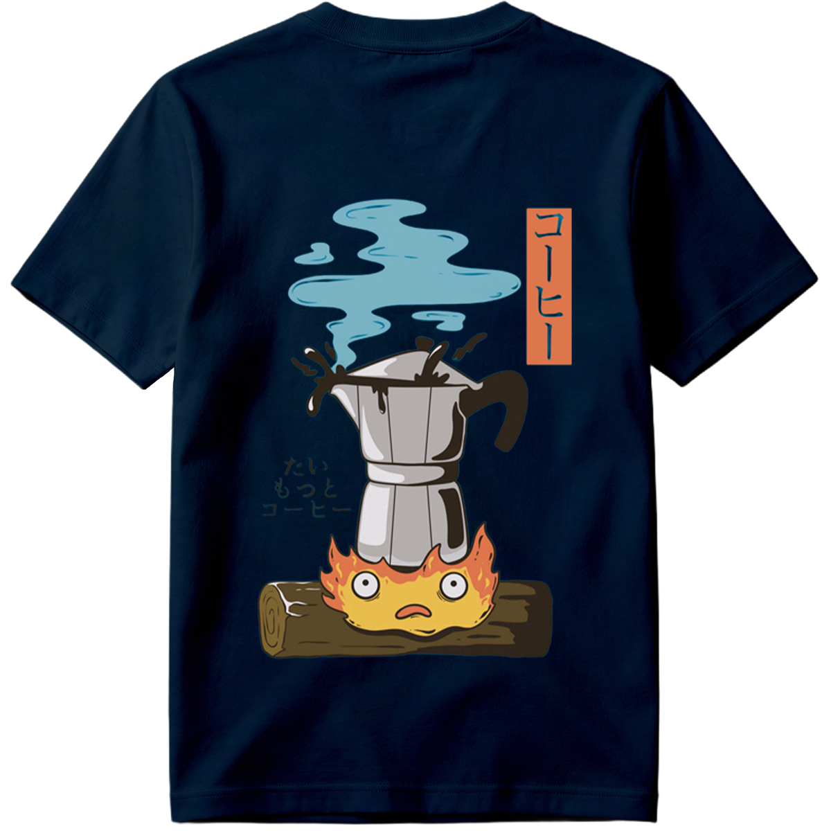 Coffee Pot and Flame Character - Tee