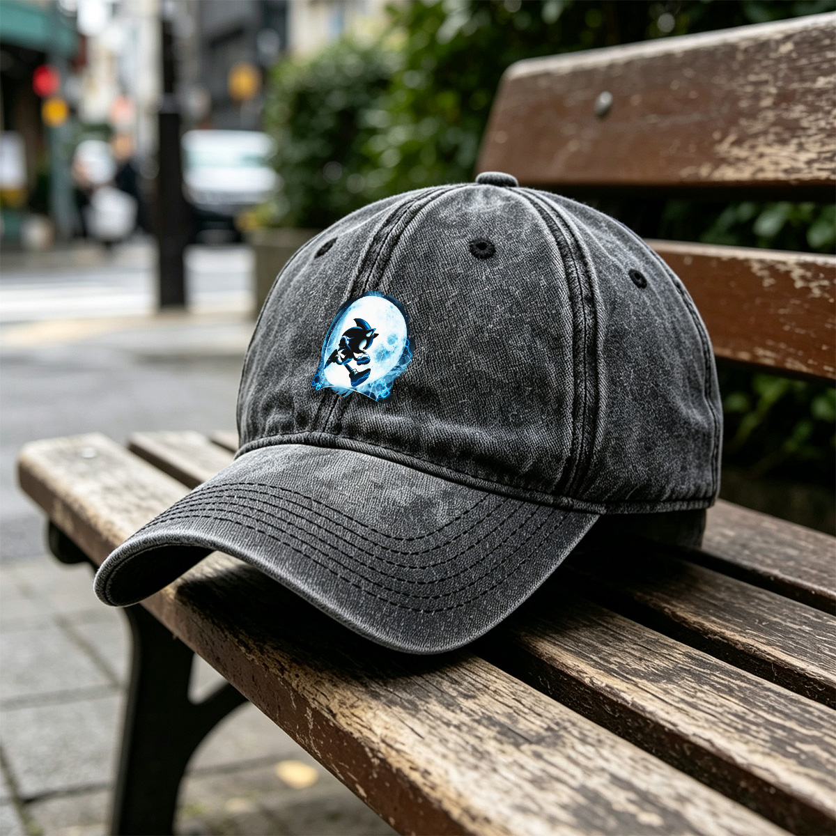 Sonic the Hedgehog: Shadow in Moonlight - Washed Denim - Baseball Cap