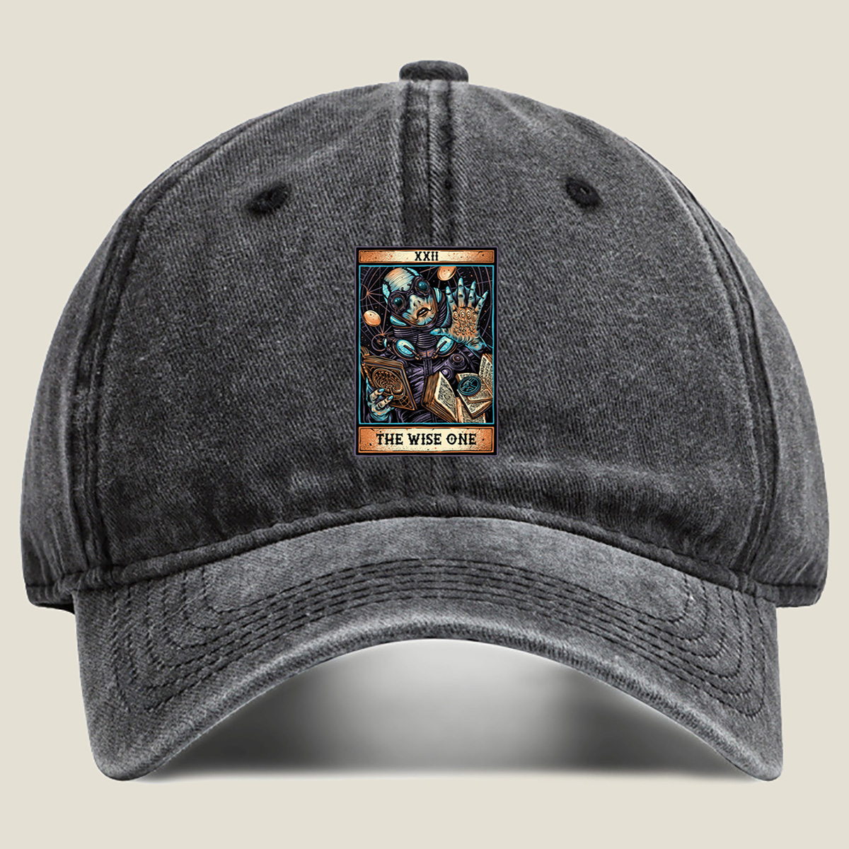 The Wise One: XXII Tarot Card - Washed Denim - Baseball Cap
