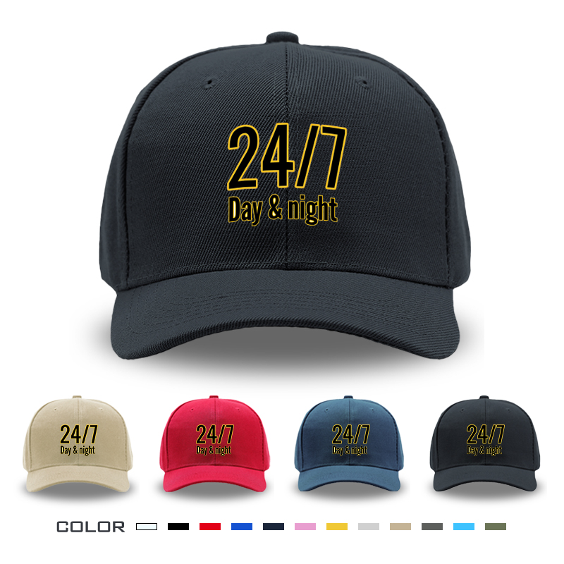 1pc New Baseball Cap with 24/7 Day & Night Print Unisex Adjustable Hat for Outdoor Activities and Daily Wear Suitable for Adults and Teens
