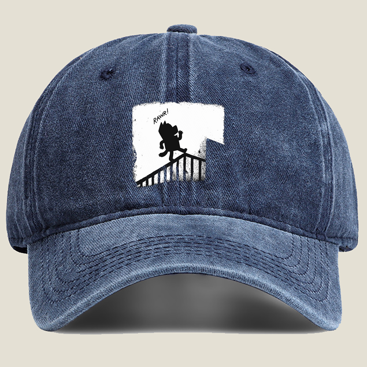 Cat in the Hat Rawr! - Washed Denim - Baseball Cap