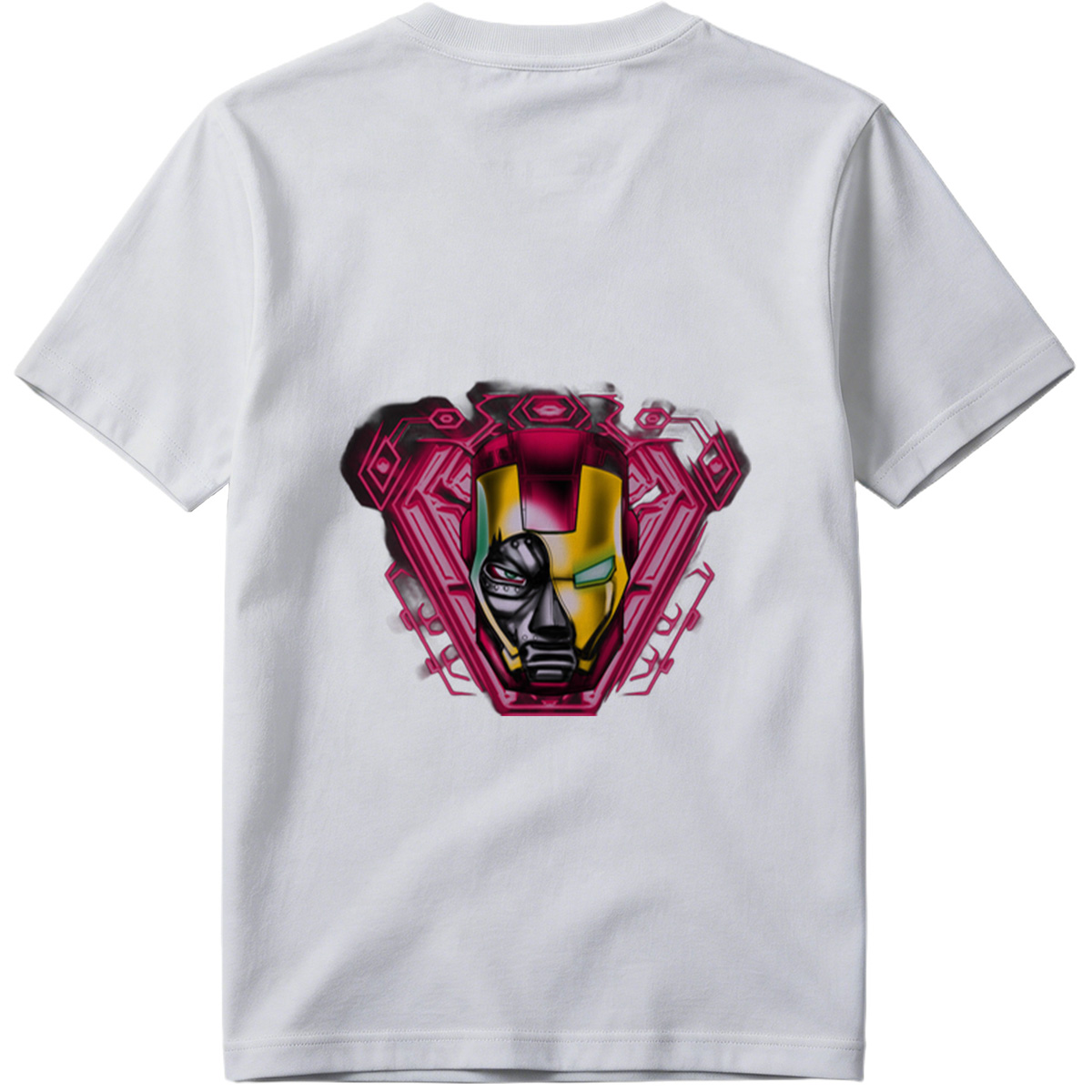 Iron Man and Black Panther Fusion Helmet Design - Tee