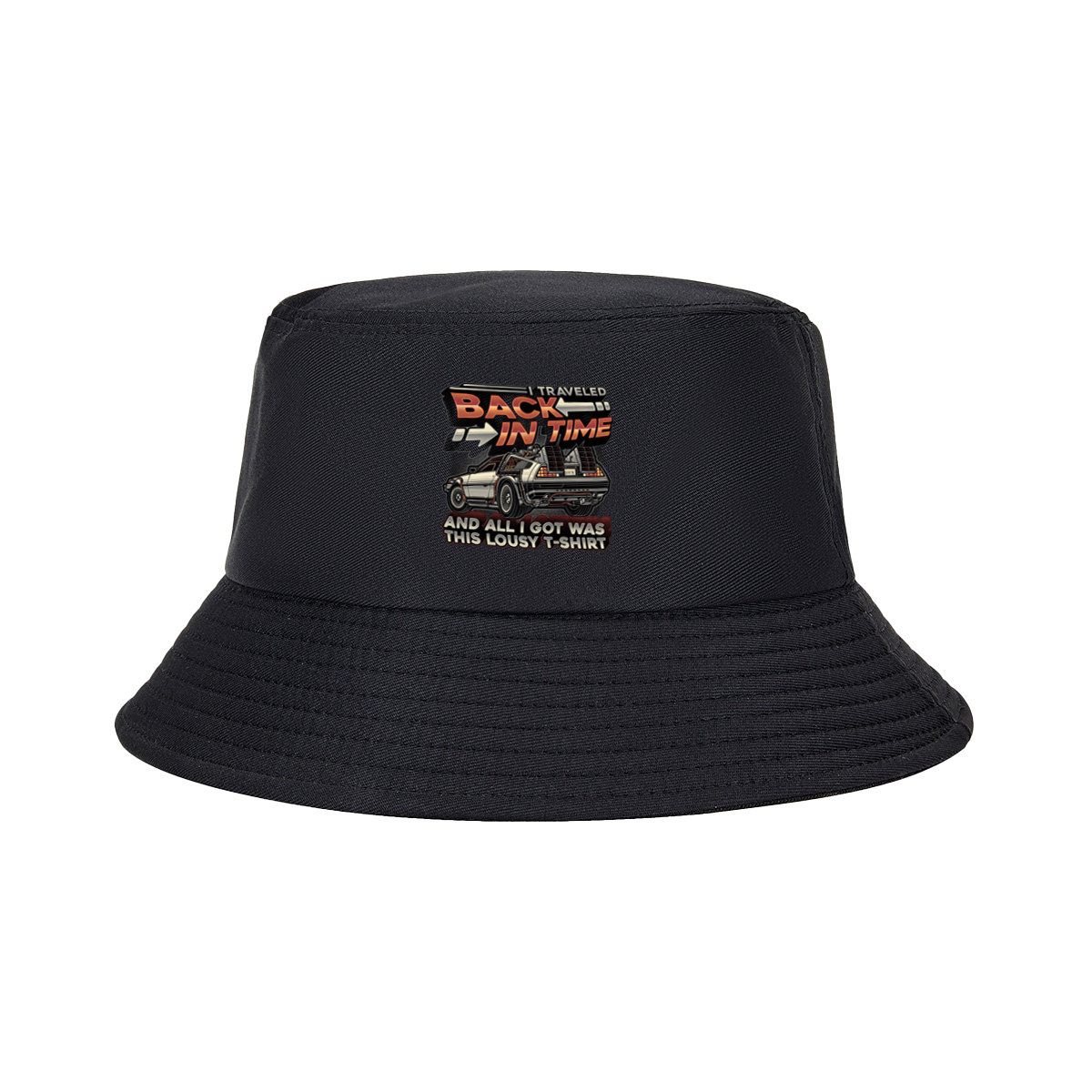 Back to the Future - DeLorean Time Machine T-Shirt - Fisherman's Hat