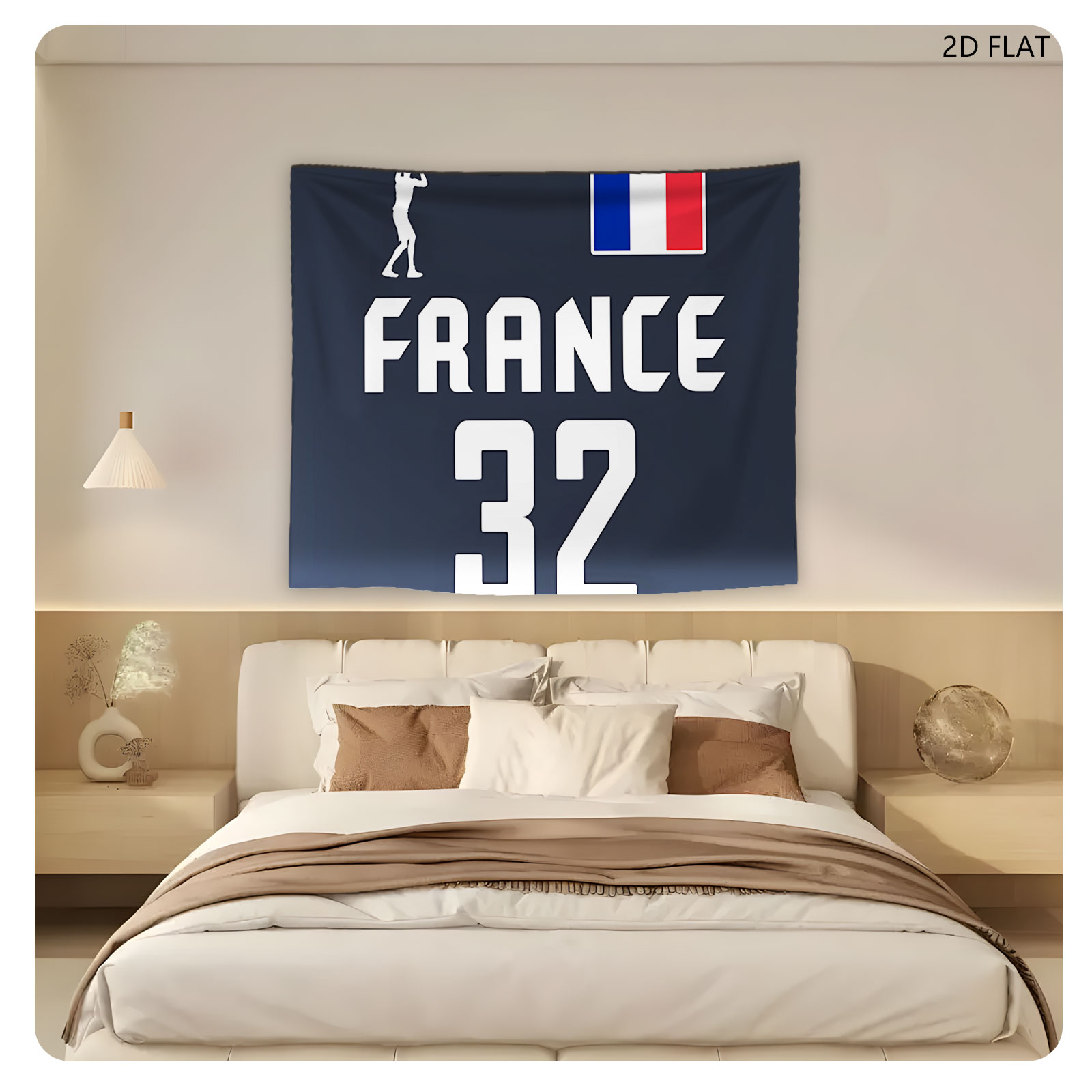 France Basketball Jersey #32 - Tapestry