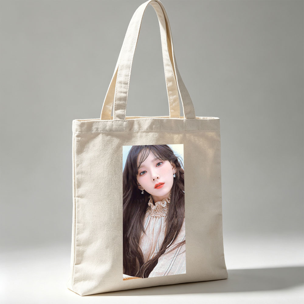 Taeyeon in a Soft Portrait with Long Hair and Delicate Earrings - Canvas tote bags