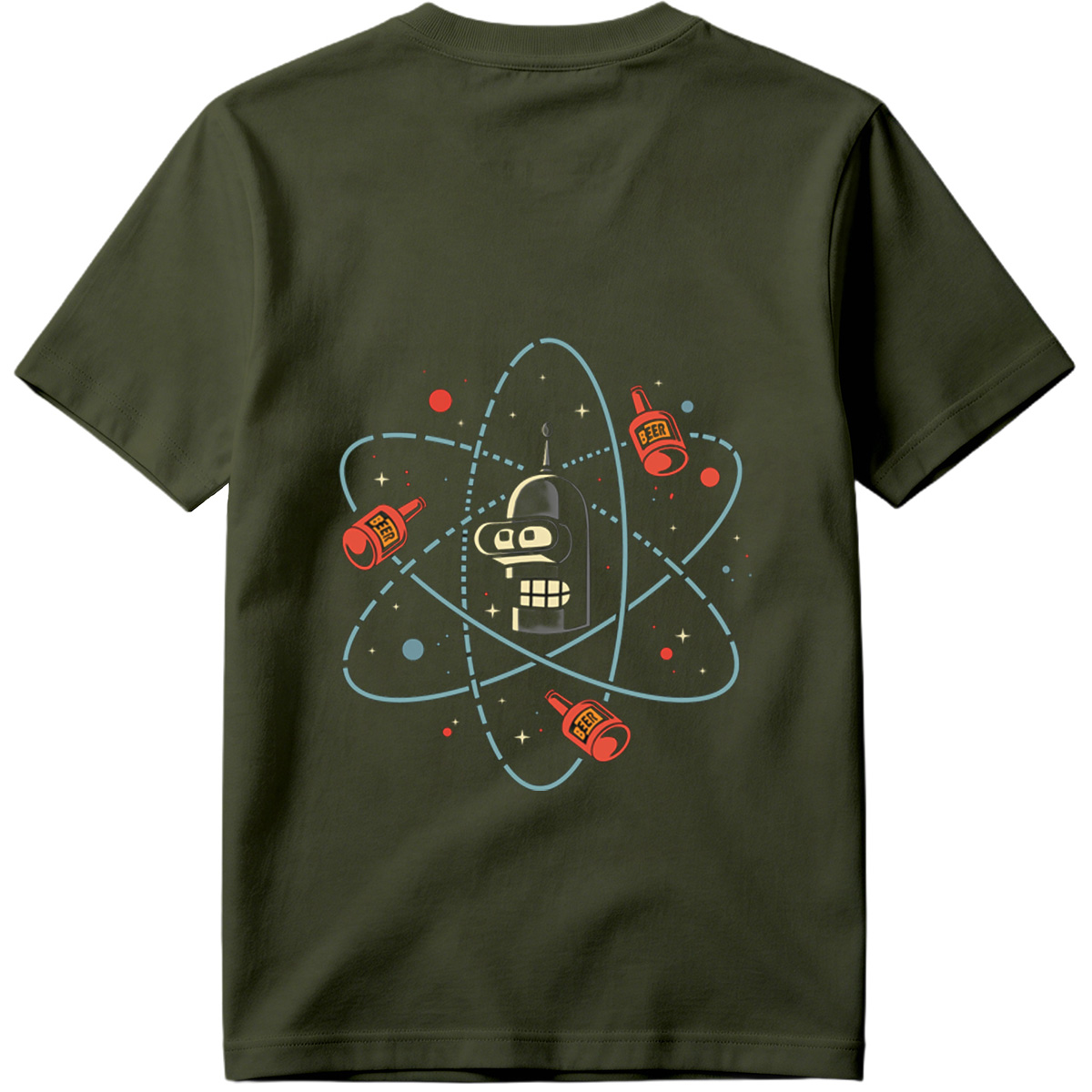 Futurama Bender Atomic Beer Orbit - Tee