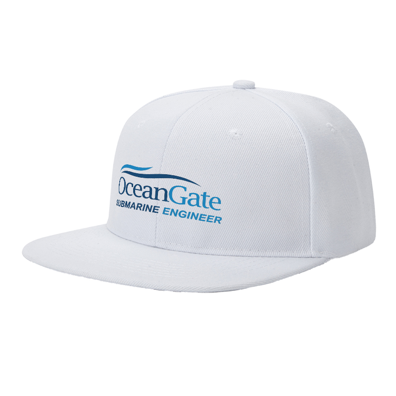 Flat Brim Baseball Cap OceanGate Submarine Engineer Logo Print Streetwear Underground Skate Style for Basketball Court Skate Park Urban Explorers and Street Culture Enthusiasts