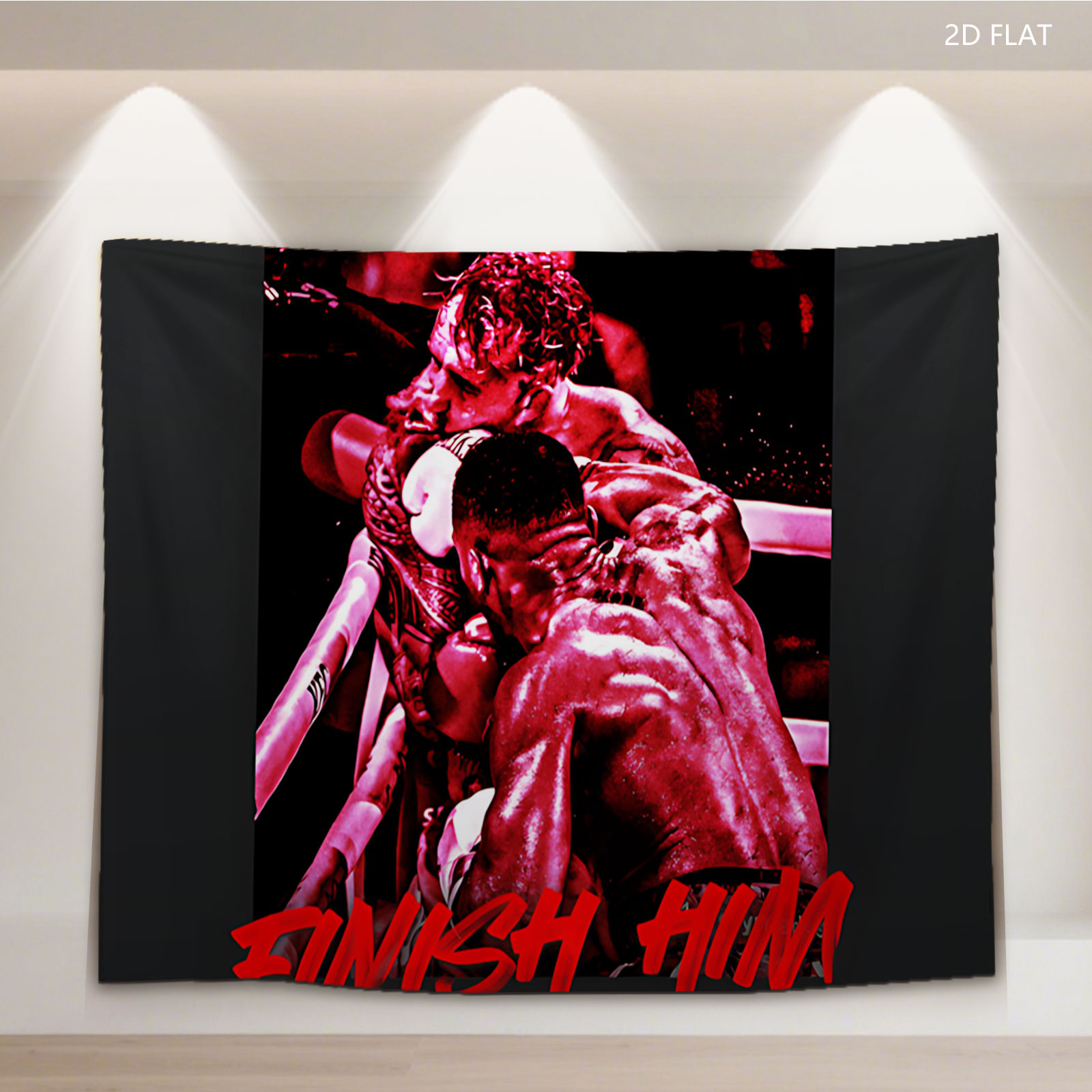 Finish Him: Boxing Match Intensity - Tapestry