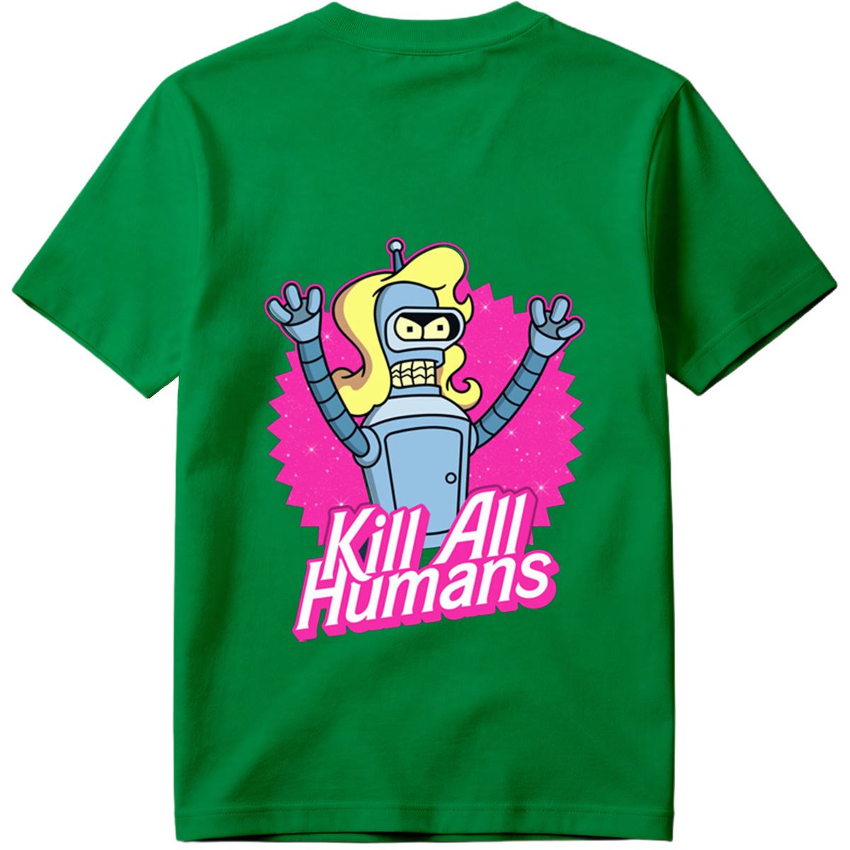 Futurama Bender Kill All Humans - Tee