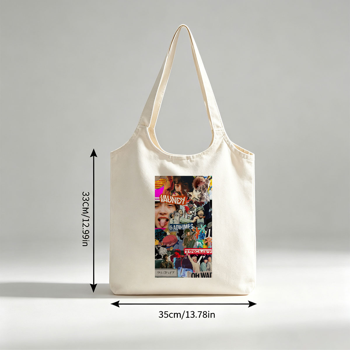 RADWIMPS Collage Featuring Band Members and Vibrant Pop Culture Imagery - Canvas shoulder bags/