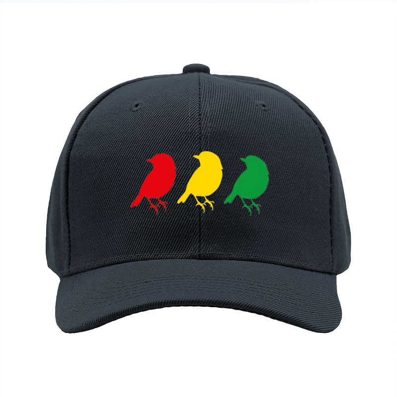 1pc New Baseball Cap with Colorful Birds Print and Text Design Unisex Adjustable Hat for Outdoor Activities and Casual Wear Suitable for Adults and Teens