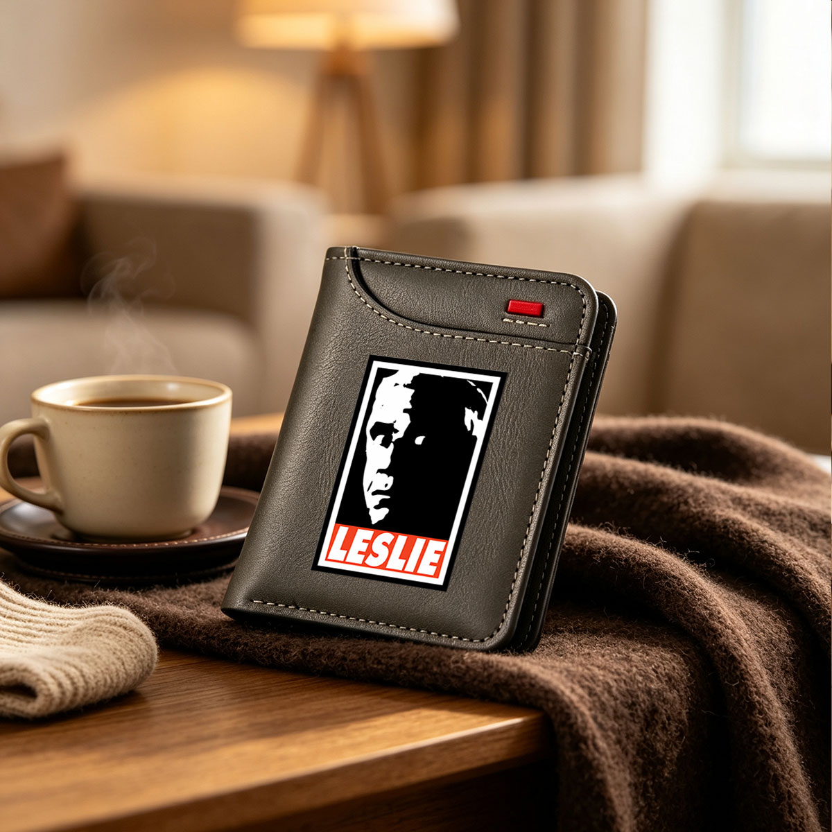 Leslie Knope: Parks and Recreation Character Portrait - Vertical Style Wallet