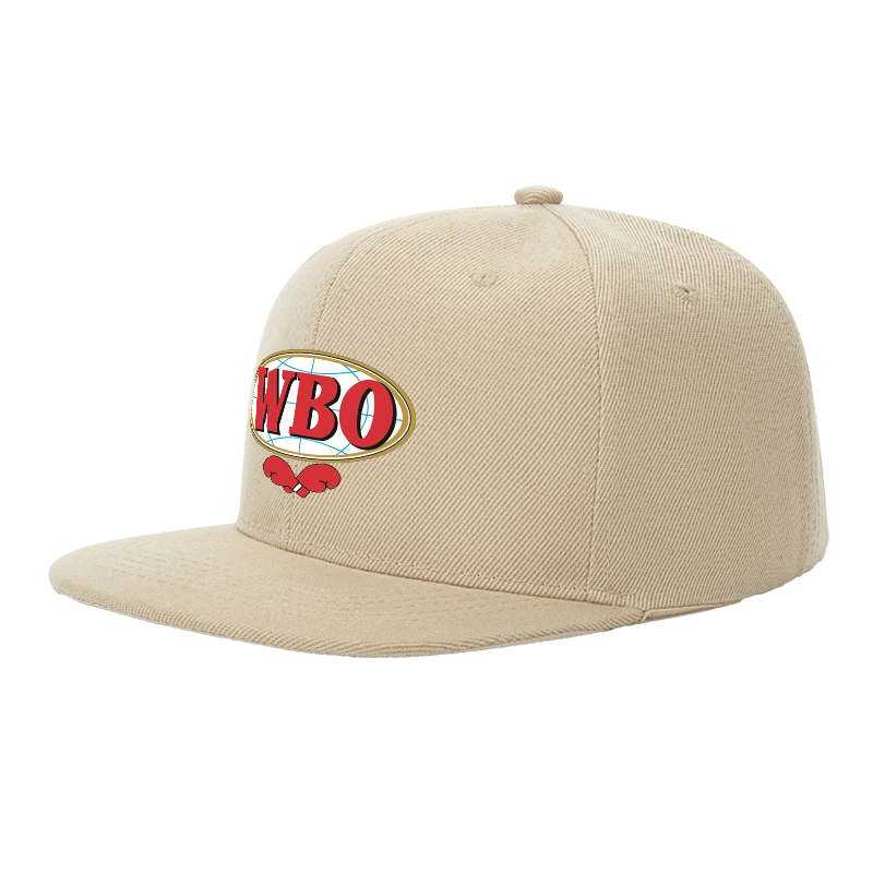 Flat Brim Baseball Cap WBO Boxing Logo Print Streetwear Underground Skate Style for Boxing Gym Basketball Court Urban Athletes and Hip Hop Culture Fans