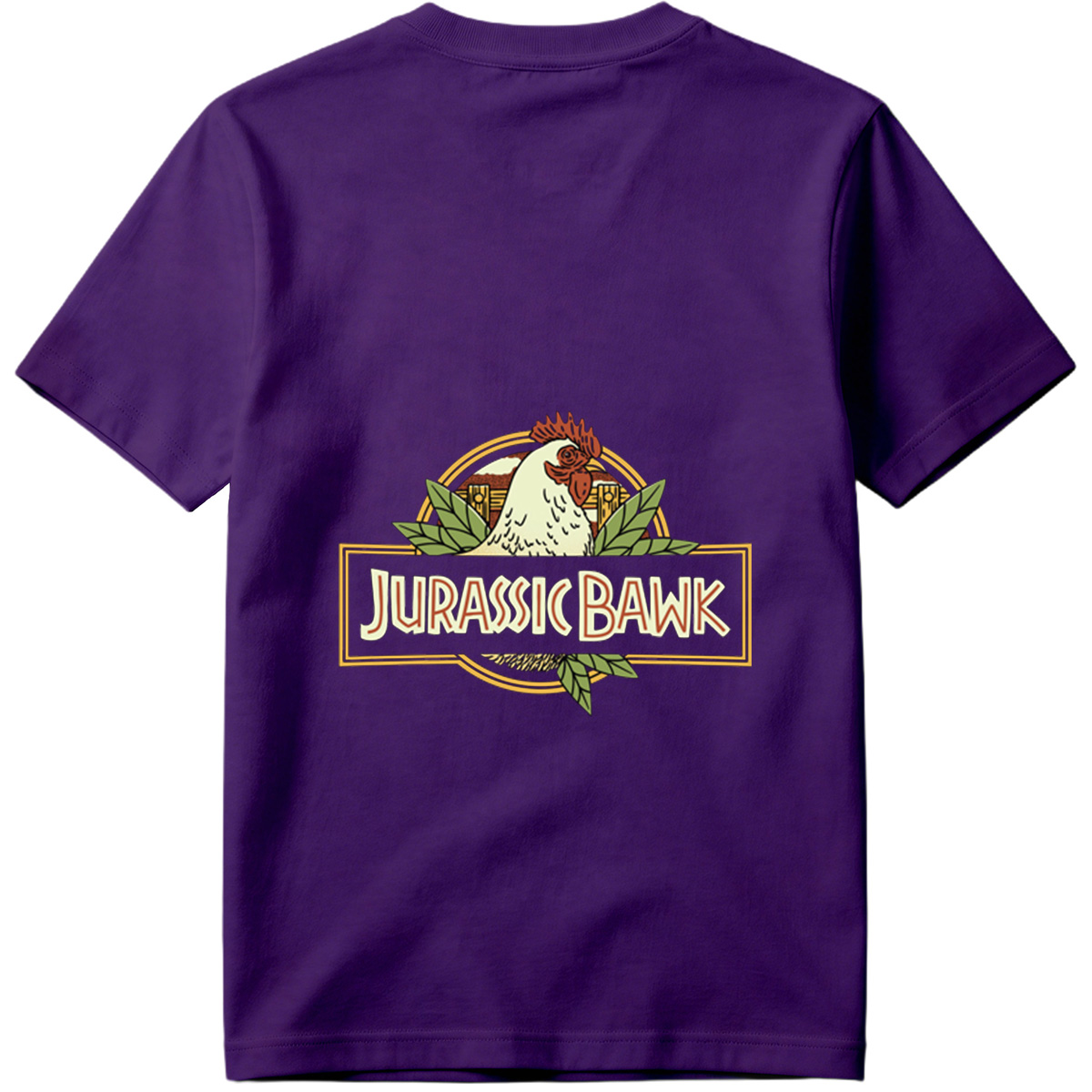 Jurassic Bawk - Chicken Logo Design - Tee