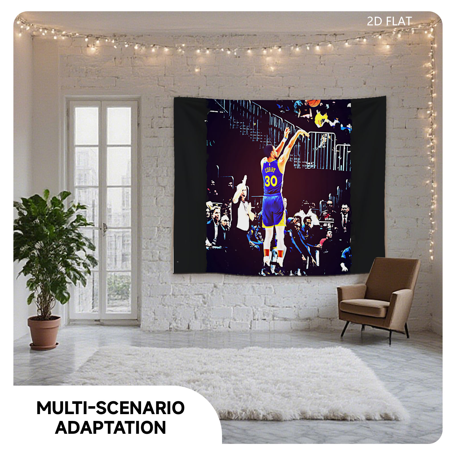 Stephen Curry #30 Shooting Three-Pointer in NBA Game - Tapestry