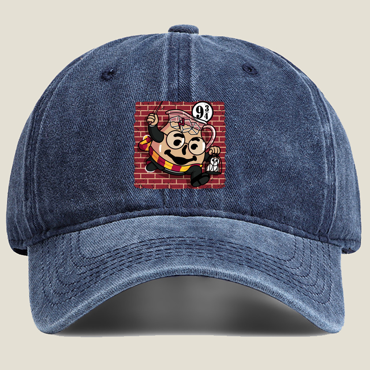 Harry Potter: Teapot Wizard at Platform 9? - Washed Denim - Baseball Cap