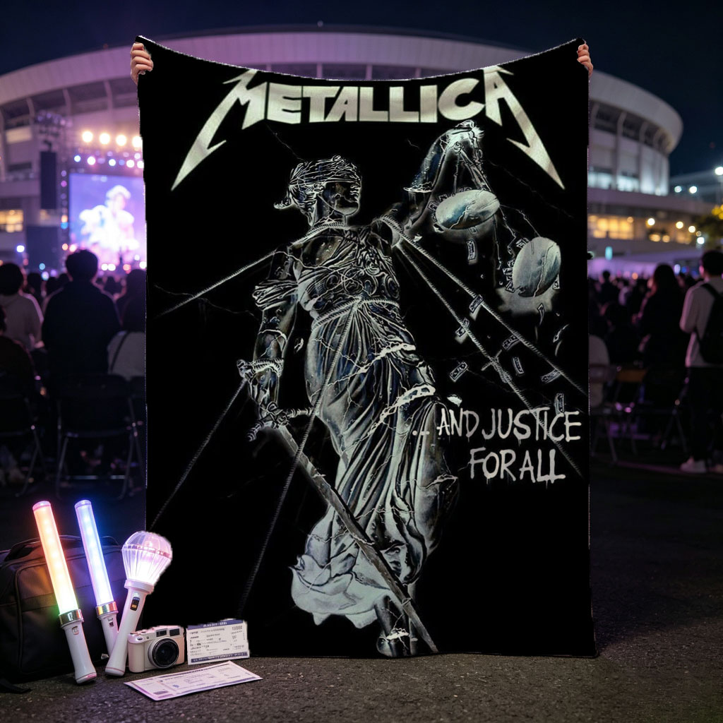 Metallica Band Justice Statue Album Cover Art - Blankets