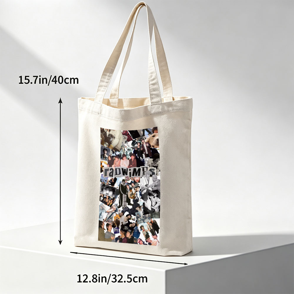 radwimps band collage featuring various photos and moments from their performances and personal life - Canvas tote bags