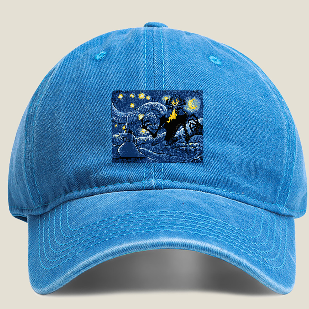 Samurai vs. Fiery Spider in Starry Night - Hat