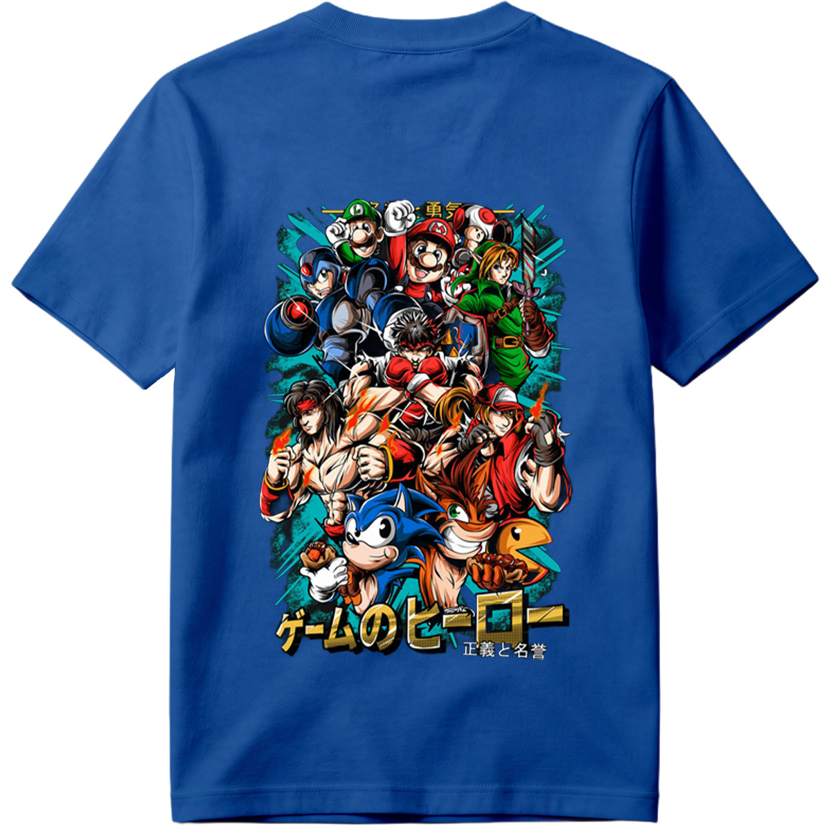Game Heroes: Mario, Sonic, Link, Ryu, and More - Tee