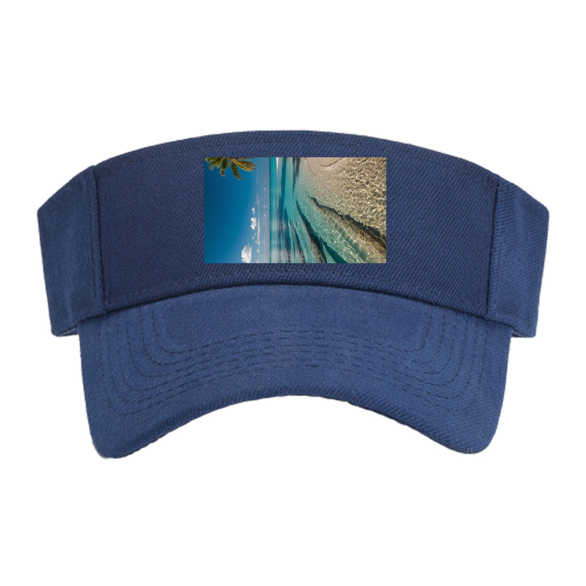 Crystal Clear Waters and Palm Trees on a Tropical Beach -  Visor cap