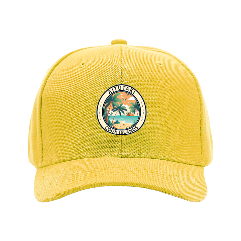 1pc New Baseball Cap with Aitutaki Cook Islands Tropical Beach Print Adjustable Unisex Hat for Outdoor Travel Vacation Sun Protection Adults Casual Wear