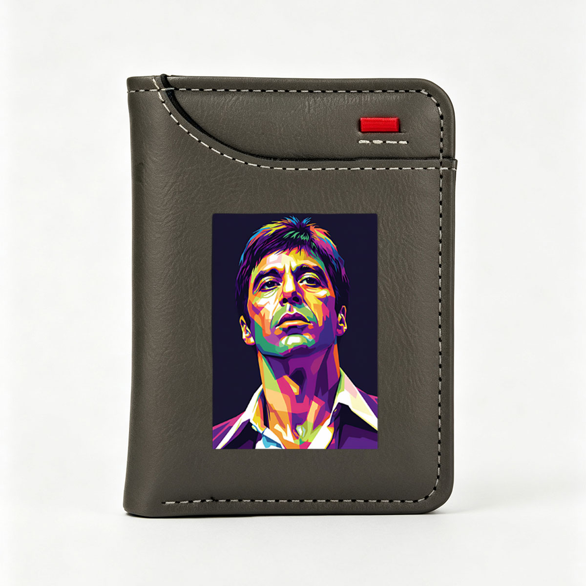 Colorful Portrait of a Man in Pop Art Style - Vertical Style Wallet