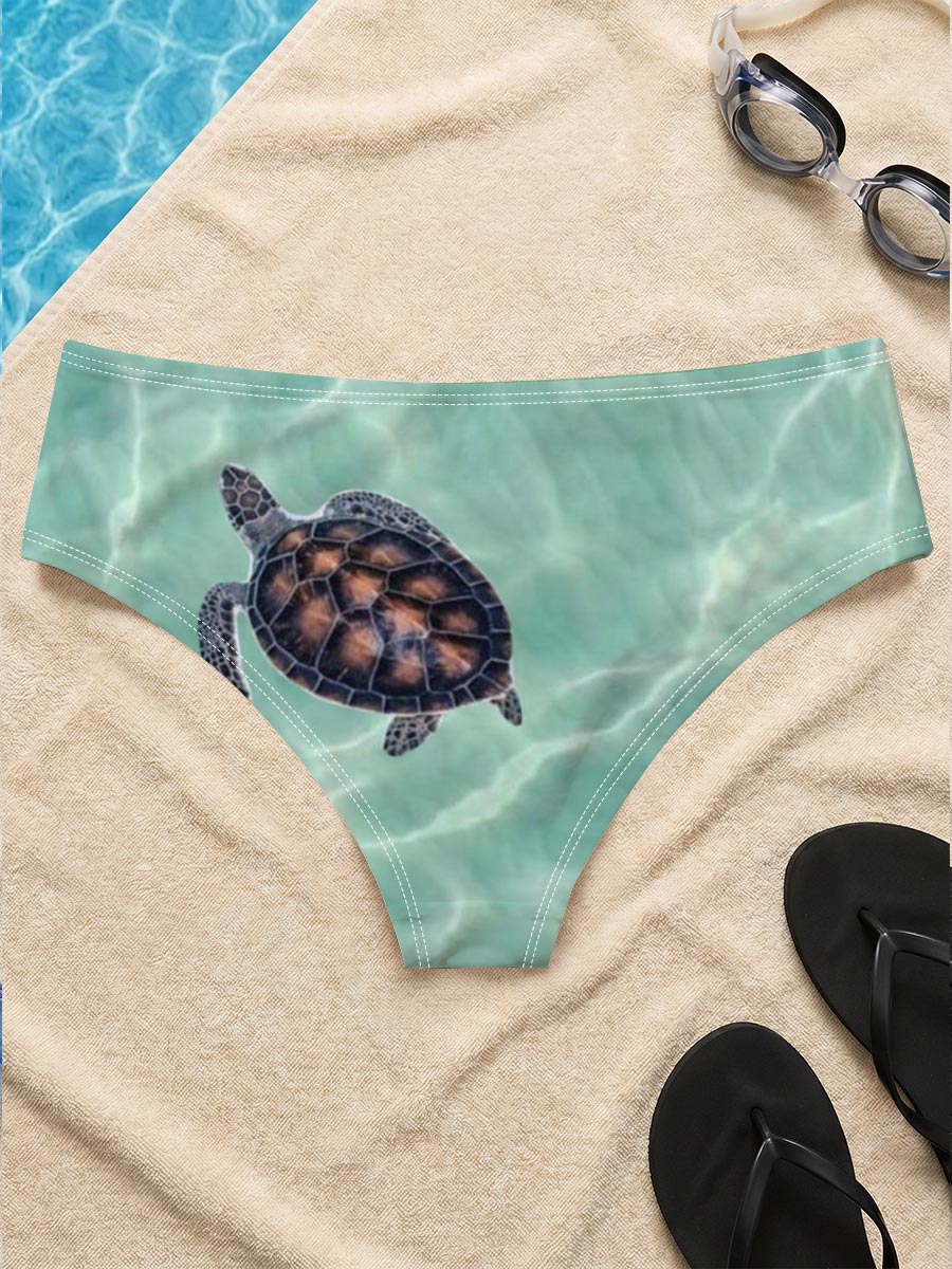 Sea turtles swimming in clear turquoise water -  Men's swim trunks