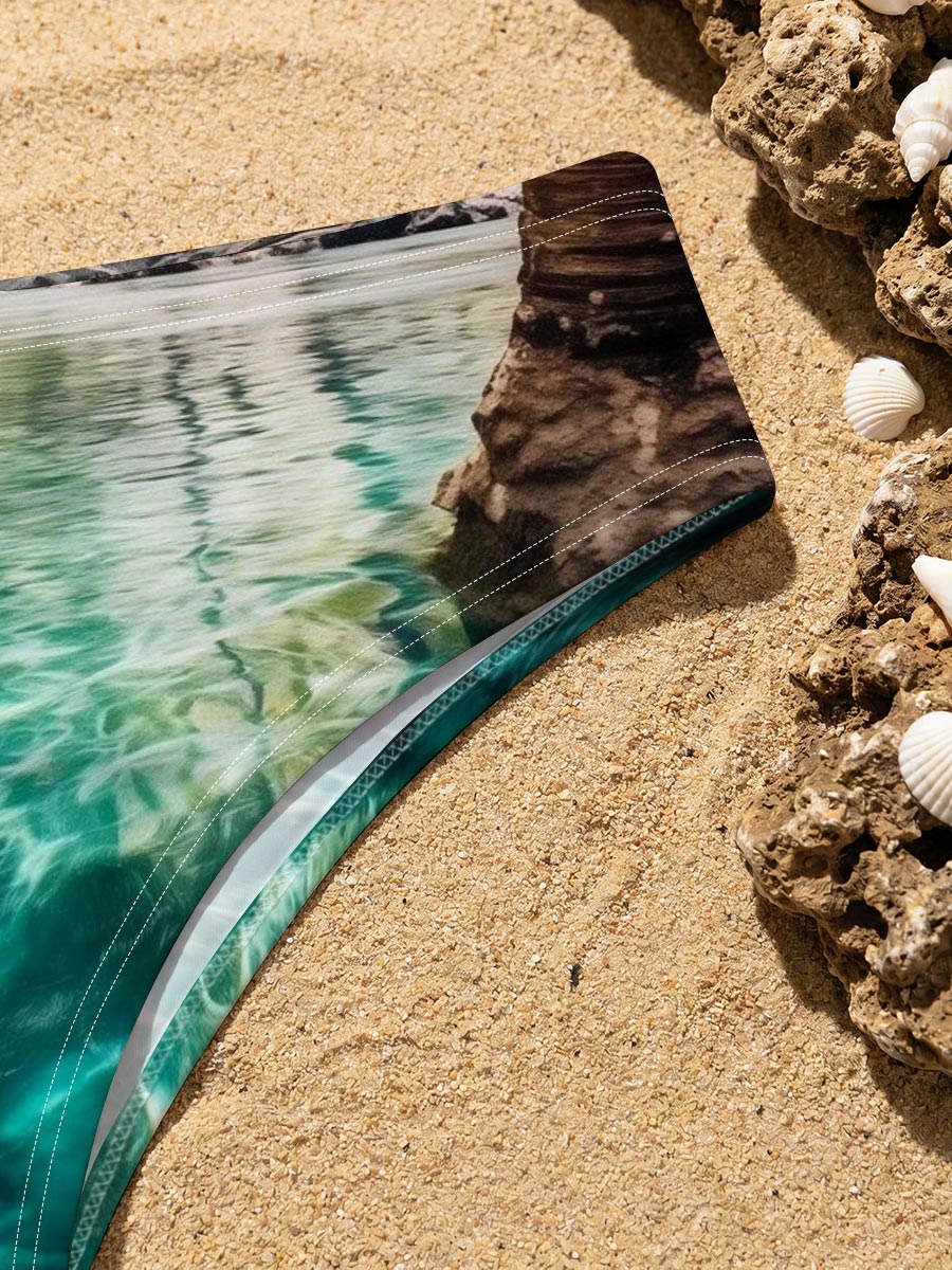 Crystal Clear Water Among Palm Trees -  Men's swim trunks