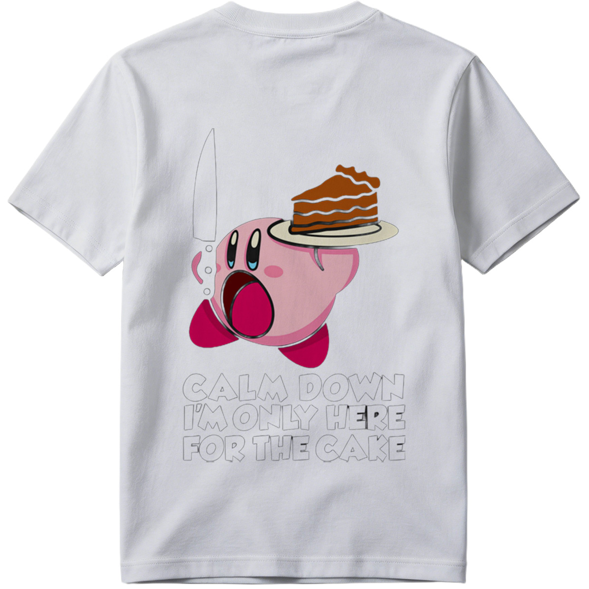 Kirby Cake Knife Humor - Tee