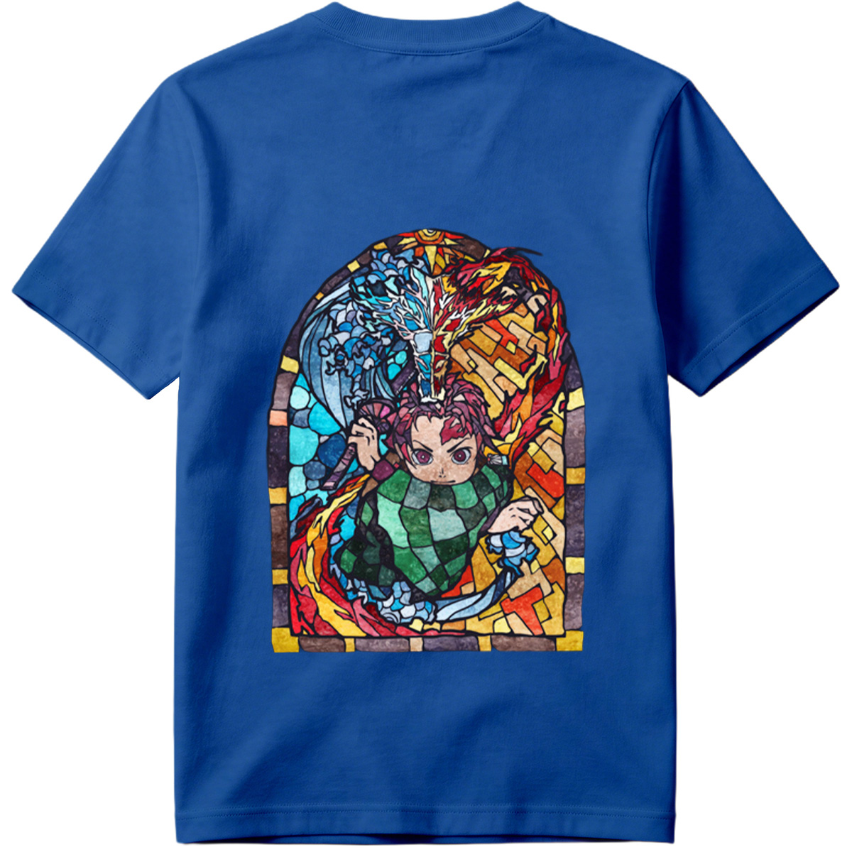 Demon Slayer Tanjiro Kamado Stained Glass Art - Tee