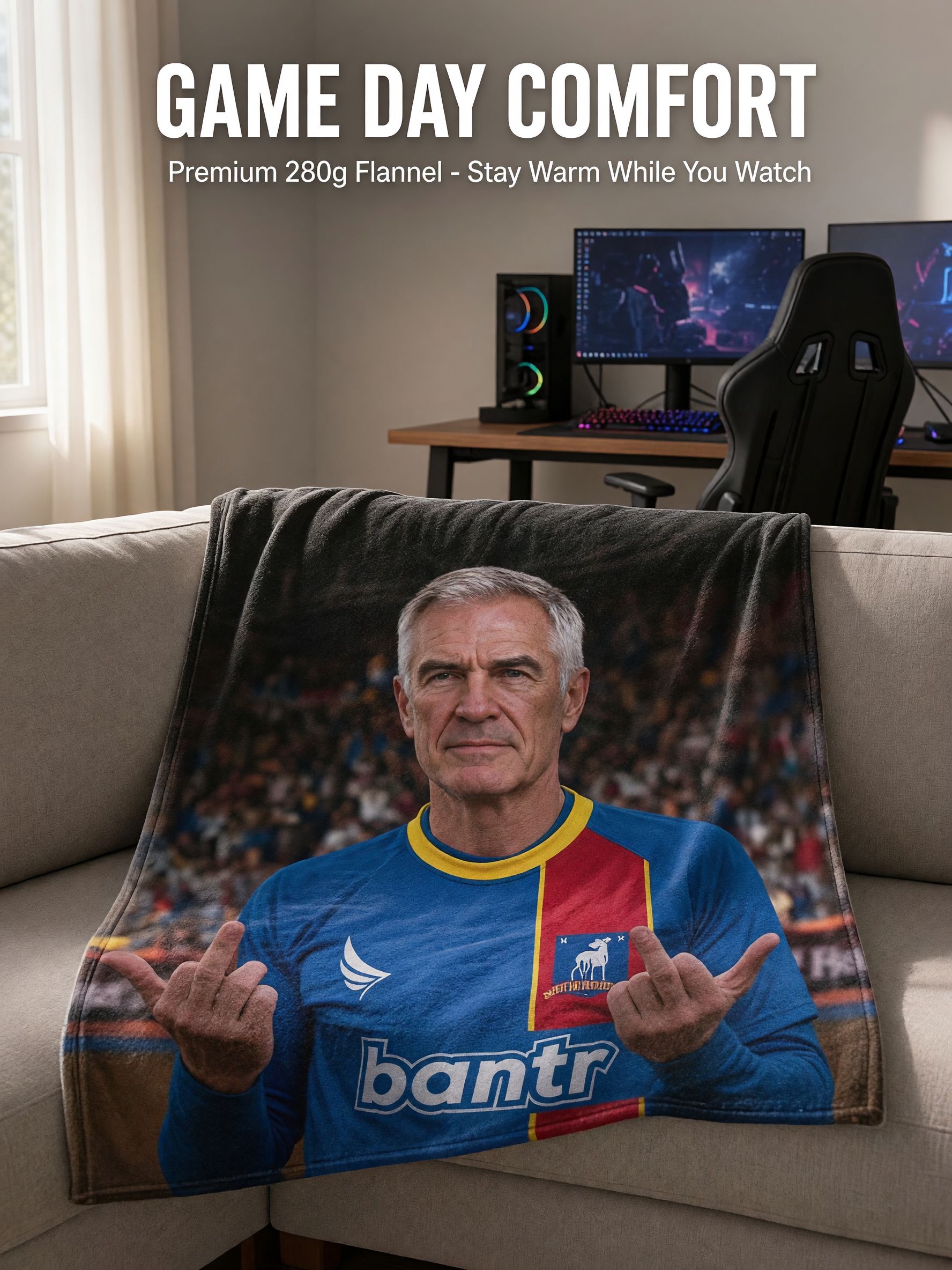 Personalized Custom Face Photo Flannel Blanket Soft Plush Fleece Throw for Bed Sofa Unique Keepsake Memorial Gift