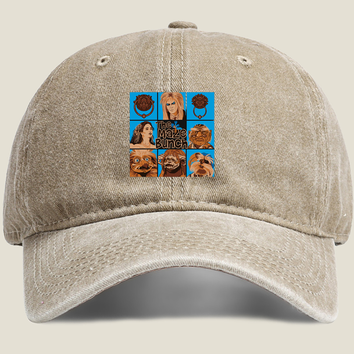 The Maze Bunch: Characters from Labyrinth - Washed Denim - Baseball Cap