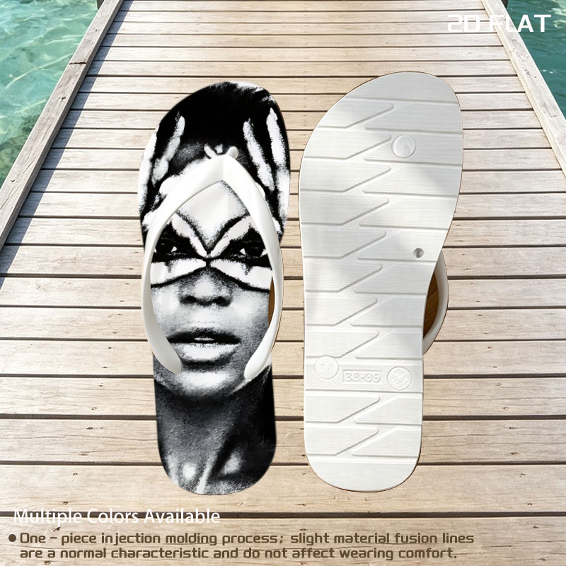 Woman with Hands Forming X Over Eyes, Dramatic Makeup, Black and White Portrait -  flip-flops