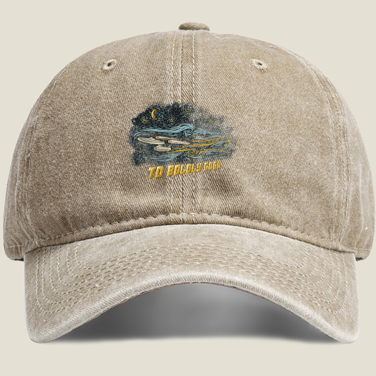 Star Trek: To Boldly Cough - Washed Denim - Baseball Cap