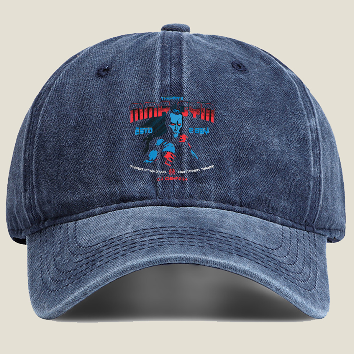Thrawn's Dark Gym: DT-Series Sentry Droids & ISD Chimera - Washed Denim - Baseball Cap