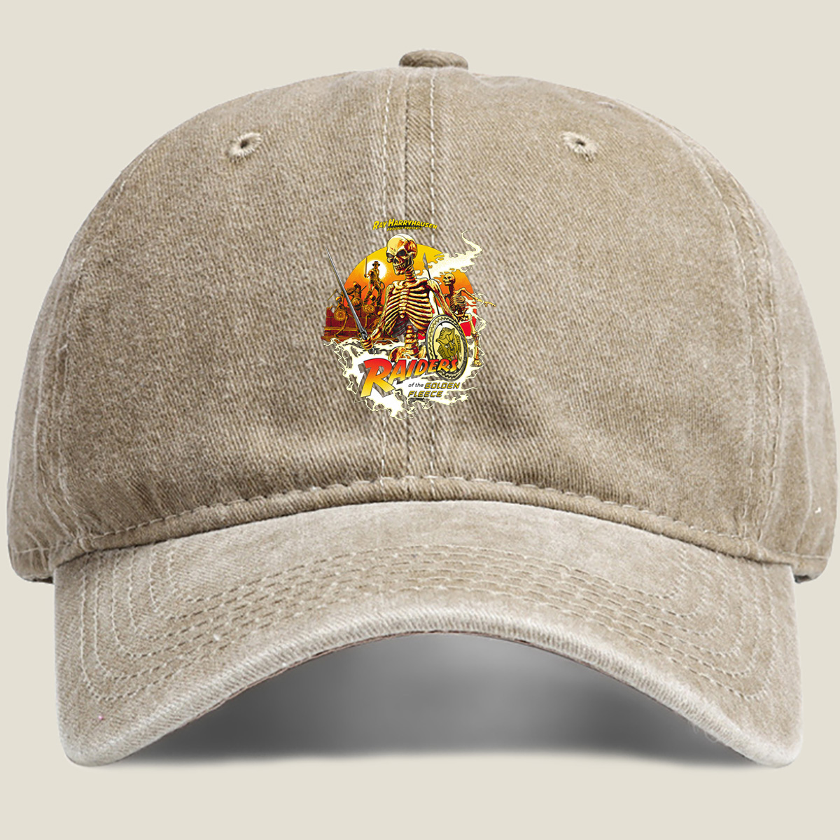 Raiders of the Golden Fleece: Skeleton Warriors and Mythic Adventure - Washed Denim - Baseball Cap