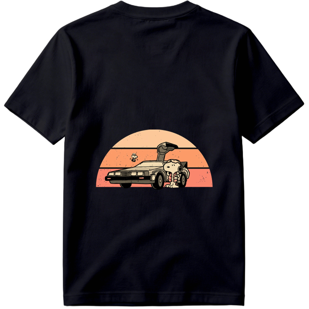 Snoopy and Woodstock in a DeLorean - Tee