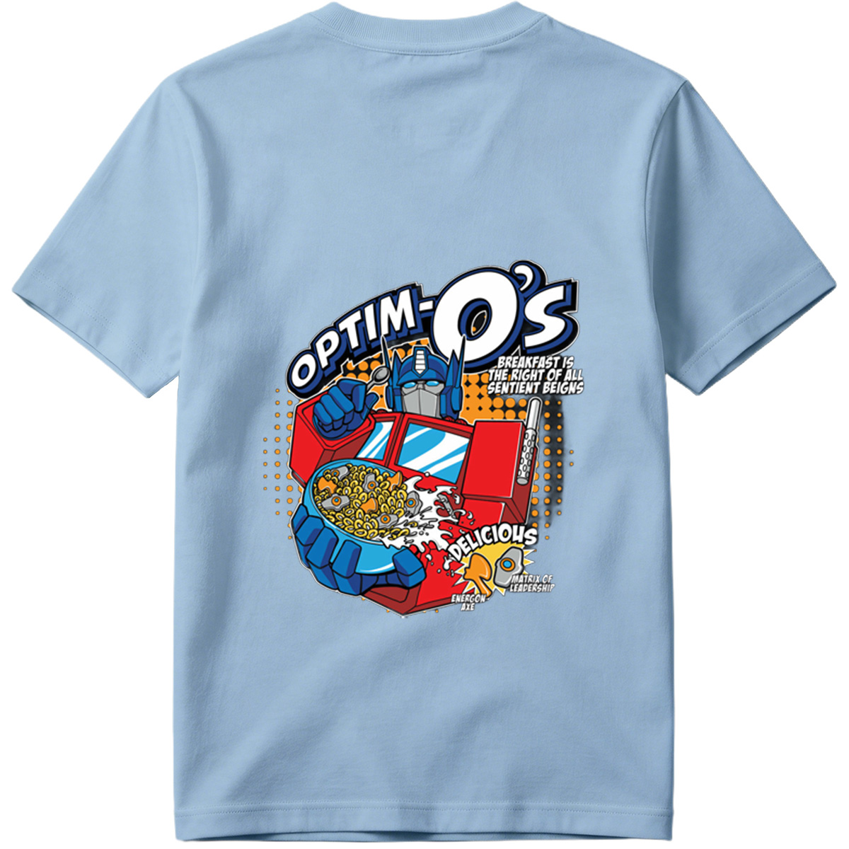 Optim-O's: Transformers Breakfast Cereal Featuring Optimus Prime - Tee