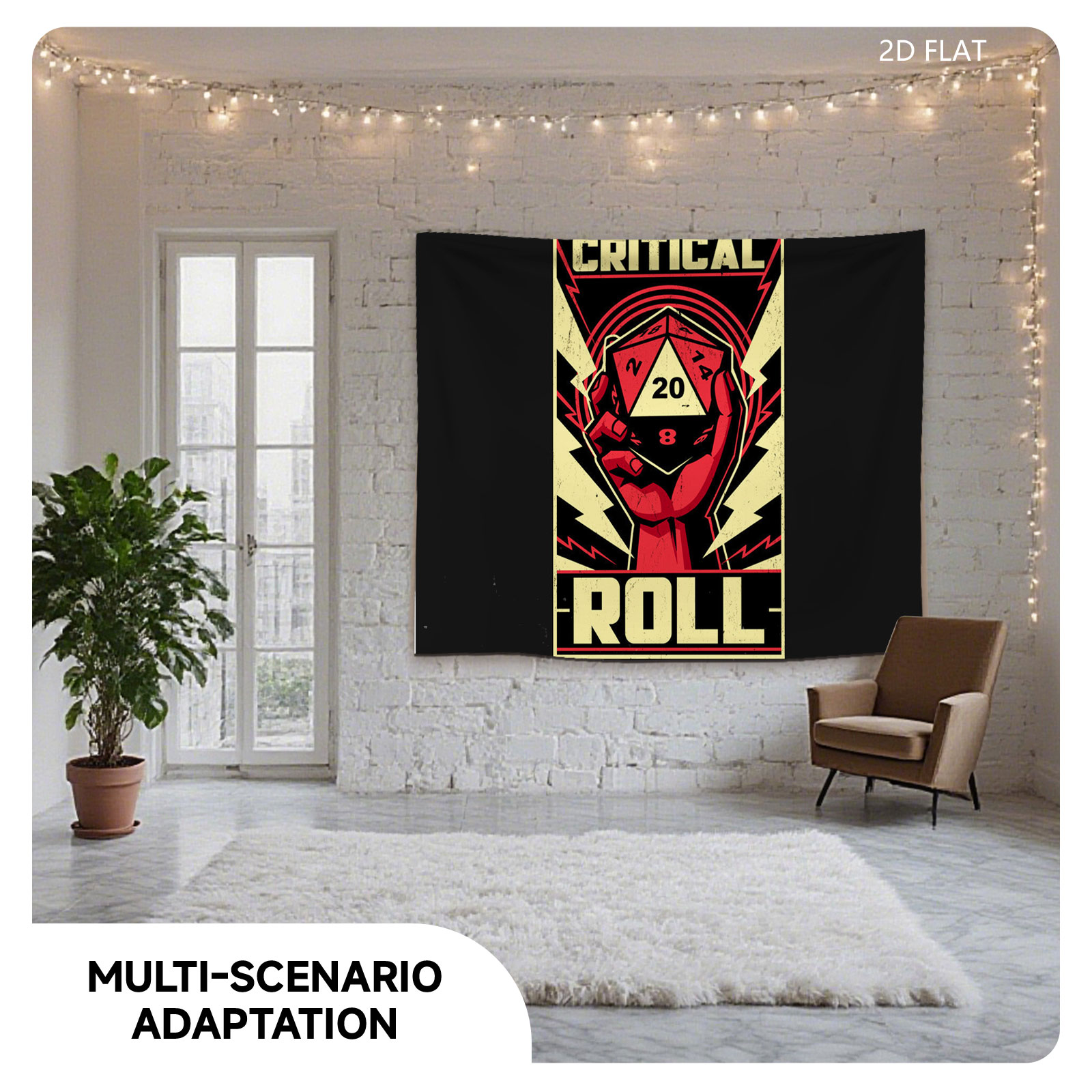 Critical Roll: D20 Dice Hand Poster - Tapestry