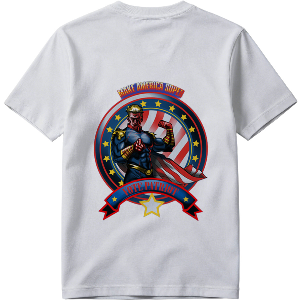 Make America Super: Vote Patriot - Captain America Inspired Hero - Tee