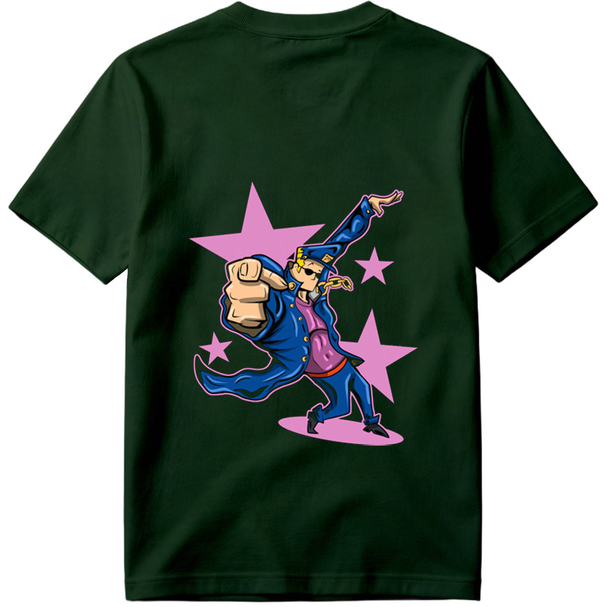 Gangster Mickey in Blue Coat and Hat, Dancing with Stars Background - Tee