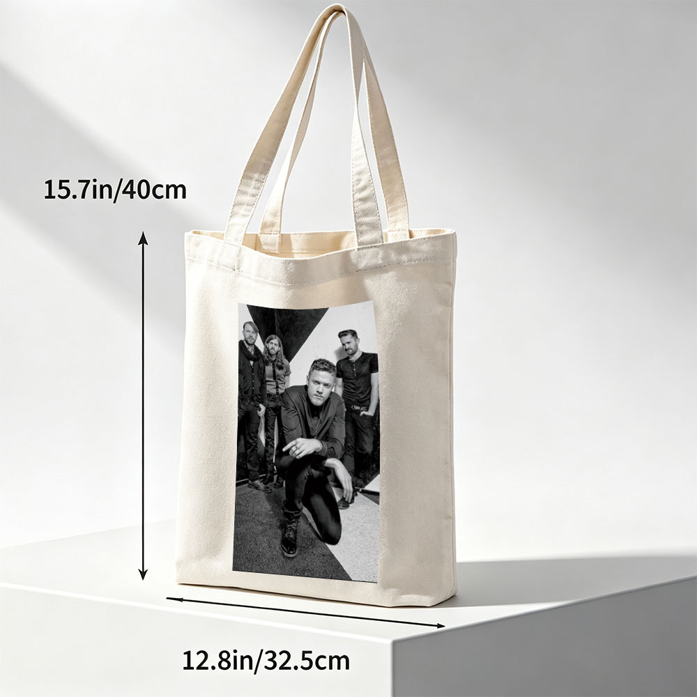 OneRepublic Band Members in a Stylish Black and White Group Photo - Canvas tote bags