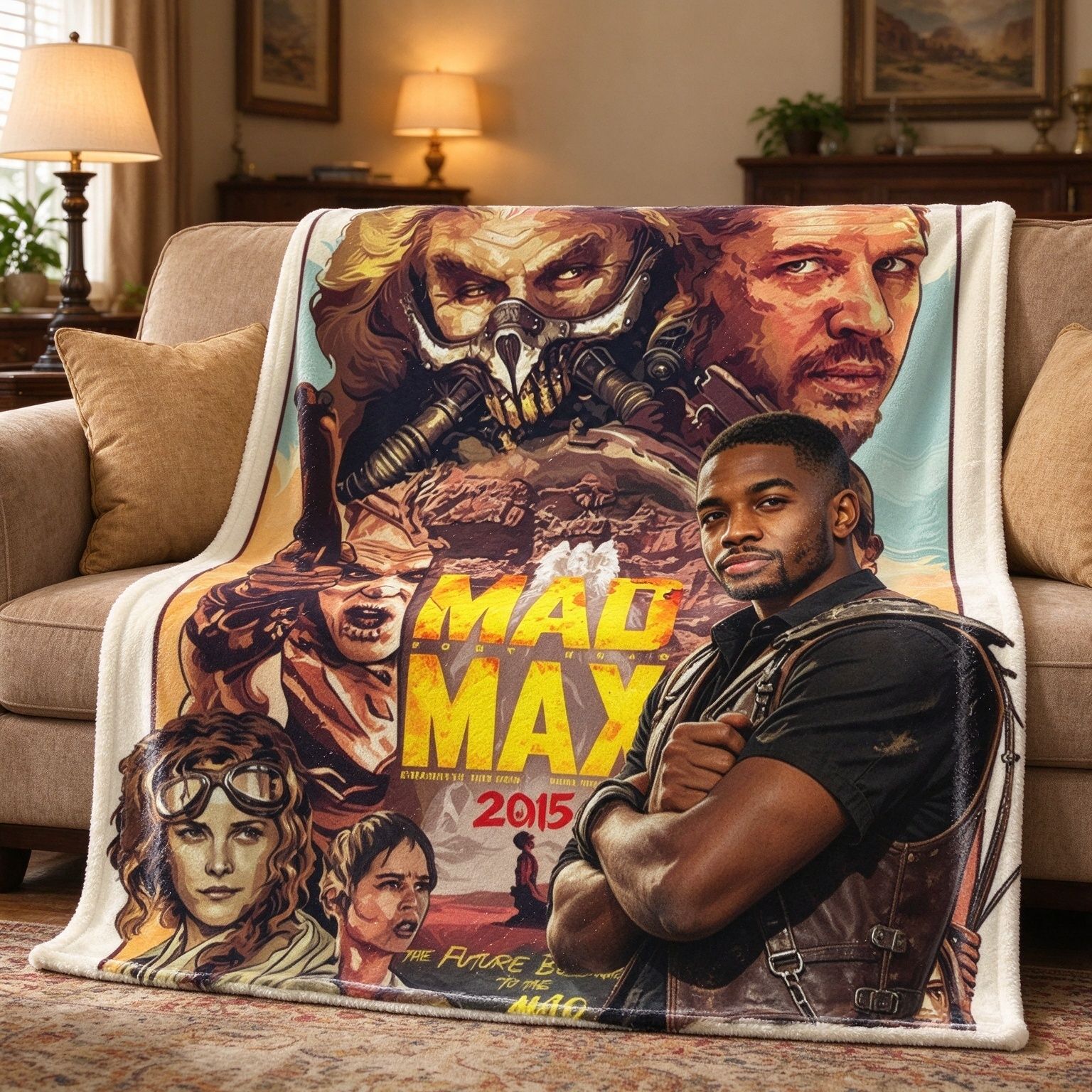Custom Photo Flannel Blanket Personalized Portrait Poster Throw Blanket Soft Skin Friendly Warm Bed Couch Wrap Unique