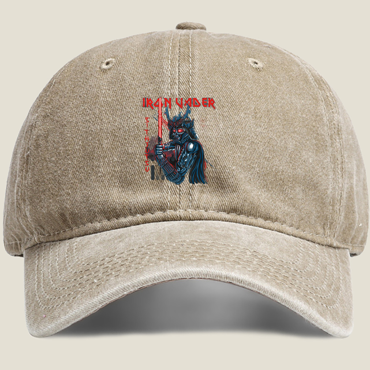 Iron Vader: Darth Vader Meets Samurai - Washed Denim - Baseball Cap