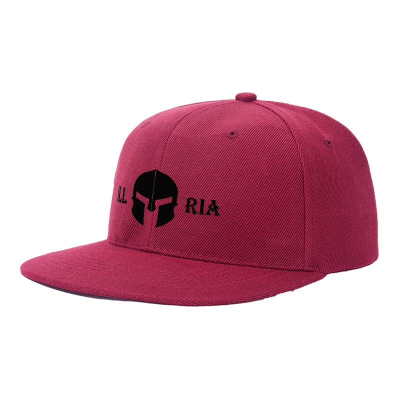 Flat Brim Baseball Cap Black Sparta Helmet Logo Streetwear Underground Skate Style for Basketball Court Skate Park Urban Lifestyle Skaters Rappers Streetwear Enthusiasts