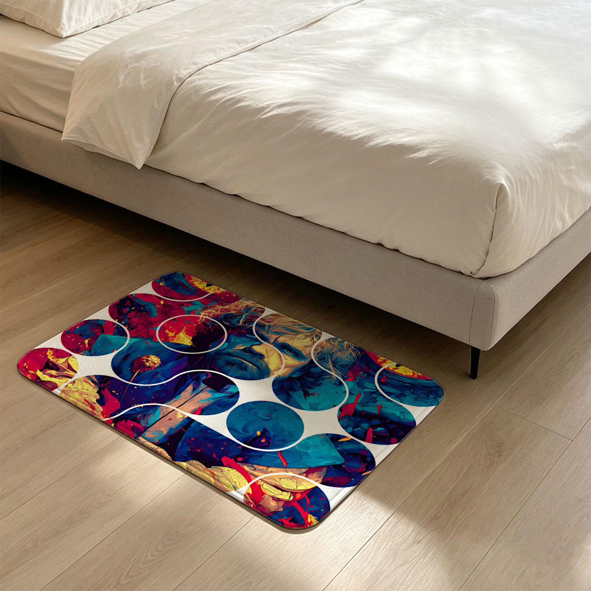 Game of Thrones: Tyrion Lannister in a Vibrant, Abstract Portrait - Flannel floor mat
