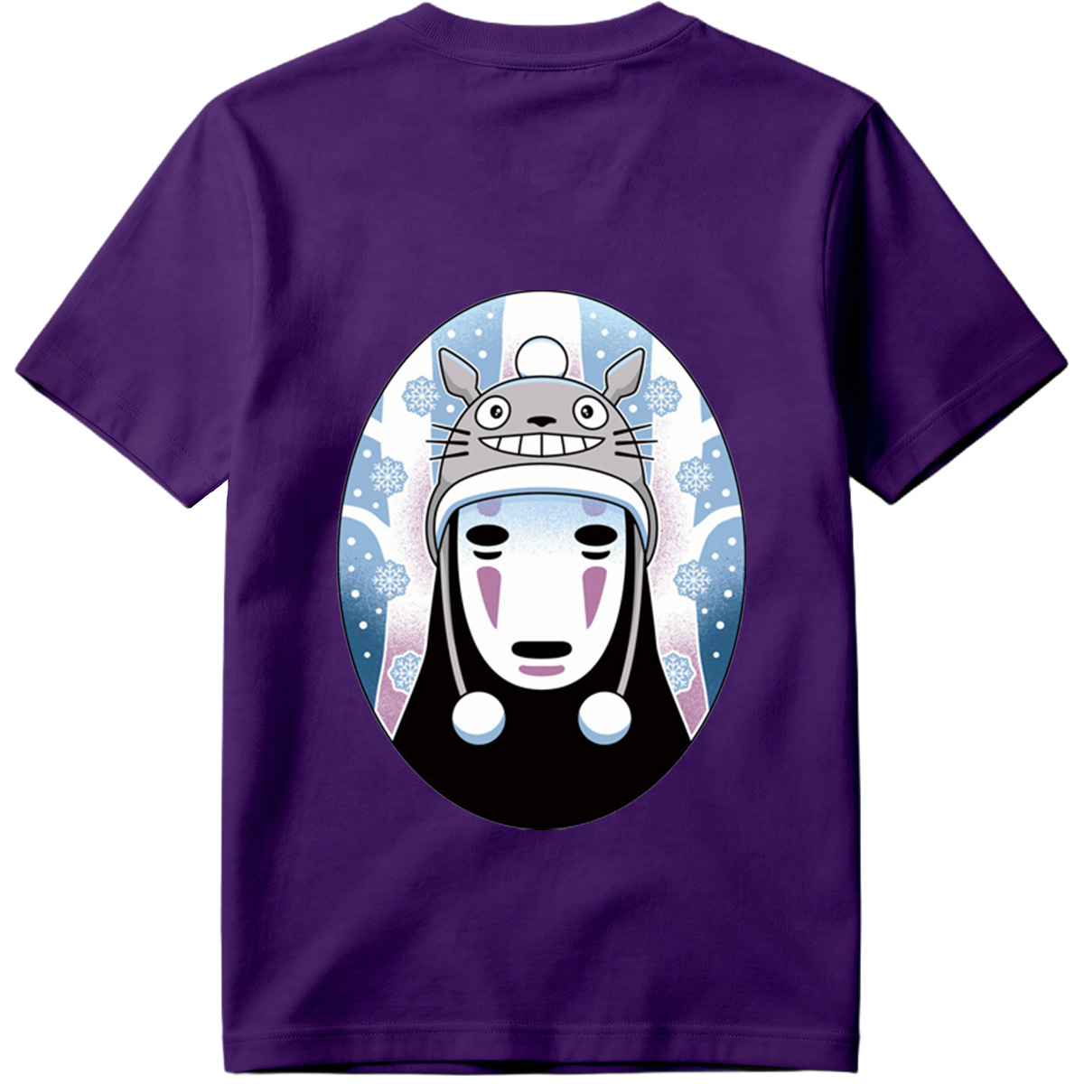 Totoro and No-Face Winter Fusion - Tee