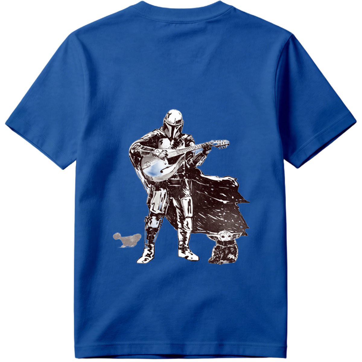 The Mandalorian Playing Mandolin with Grogu - Tee