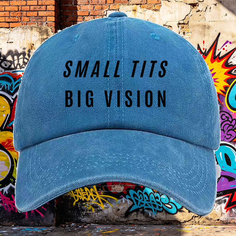 Men's Printed Washed Cap with Small Kids Big Vision Graphic - Casual Round Brim Summer Lightweight Hat for Outdoor Activities, Travel, and Everyday Wear - Ideal for Adults Seeking Comfortable Streetwear Style
